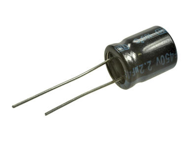 Capacitor; electrolytic; 2,2uF; 450V; TK; TKR2R2M2WGBCM; diam.10x12,5mm; 5mm; through-hole (THT); bulk; Jamicon; RoHS