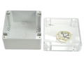 Enclosure; multipurpose; G279C; polycarbonate; 120mm; 120mm; 90mm; IP65; light gray; transparent lid; Gainta; RoHS