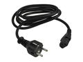 Cable; power supply; AK01p; CEE 7/7 straight plug; IEC C13 IBM straight socket; 1÷2m; black; 3 cores; 0,75mm2; 10A; PVC; round; stranded; CCA