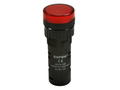 Indicator; AD16-16E/R-12; 16mm; LED 12V backlight; red; screw; black; IP40; 39mm; Onpow; RoHS