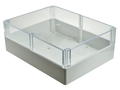 Enclosure; multipurpose; G2038C; polycarbonate; 300mm; 230mm; 111mm; IP65; natural; transparent lid; Gainta; RoHS