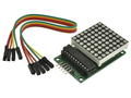 Extension module; LED matrix; MAX7219; 5V; black; red; display driver MAX7219; matrix resolution 8x8; pin strips