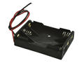 Battery holder; KBZP-3x3; 3xR3(AAA); with cable; container; black; R3 AAA