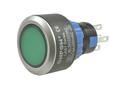 Przełącznik; przyciskowy; LAS1-AWY-11/G/12V; ON-(ON); zielony; podświetlenie LED 12V; zielony; do lutowania; 2 pozycje; 5A; 250V AC; 22mm; 40mm; Onpow