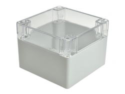 Enclosure; multipurpose; G279C; polycarbonate; 120mm; 120mm; 90mm; IP65; light gray; transparent lid; Gainta; RoHS