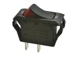 Przełącznik; klawiszowy (kołyskowy); HB110C7NBBRA; ON-OFF; 1 tor; czarny; bez podświetlenia; bistabilny; konektory 6,3x0,8mm; 13,8x28,6mm; 2 pozycje; 16A; 250V AC; Canal
