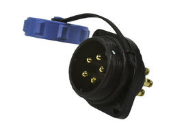 Plug; SP2113/P5-2C; 5 ways; screw; 4,0mm2; SP21; for panel; 21mm; IP68; 30A; 500V; Weipu; RoHS