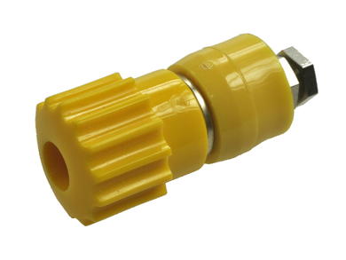 Binding post; 4mm; RG207 GE; M4; yellow; 16A; 60V; 38mm; RoHS