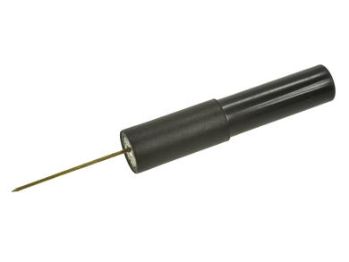 Adapter; Elektro-PJP; ADA35-NEEDLE-SW; igła 0,6mm / gniazdo bananowe 4mm; czarny; 54mm; giętka; 1A; 70V; mosiądz niklowany; RoHS