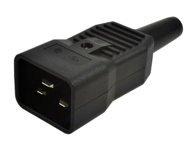 Plug; AC power; IEC C20; 4796.0000; straight; for cable; 16A; 250V; Schurter; RoHS