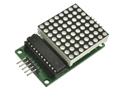Extension module; LED matrix; MAX7219; 5V; black; red; display driver MAX7219; matrix resolution 8x8; pin strips