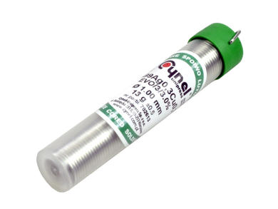 Spoiwo lutownicze; 1,0mm; fiolka 13g; SAC0307/1,00/0,0013; bezołowiowe; Sn99Cu0,7Ag0,3; Cynel; drut; SW26/3/2.5%; cyna Spoiwo lutownicze; 1,0mm; fiolka 13g; SAC0307/1,00/0,0013; bezołowiowe; Sn99Cu0,7Ag0,3; Cynel; drut; SW26/3/2.5%; cyna