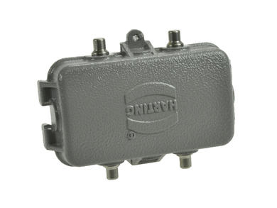 Pokrywa ochronna; Han B; 09300105427; 10B; metal; do 2 klamer; szary; IP65; Harting; RoHS