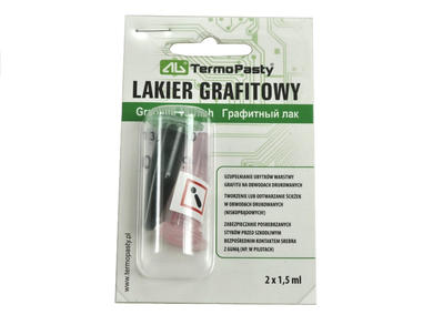 Lakier grafitowy; elektroprzewodzący; AGT-022; 1,5ml; płyn; fiolka; AG Termopasty