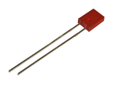 LED; L-113SRDT; 2x5mm; red; Light: 40÷80mcd; 110°; diffused; rectangular; 2V; 20mA; 640nm; through hole; Kingbright; RoHS