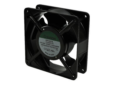 Fan; DP202A2123MBT.GN; 120x120x38mm; ball bearing; 230V; AC; 16W; 132,5m3/h; 34dB; 90mA; 2400RPM; terminals 2,8x0,3mm; Sunon; RoHS