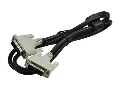 Cable; DVI-D; 2xDVI-D; 2x DVi-D plug; 1,8m; black; round; PVC; RoHS
