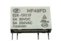 Przekaźnik; elektromagnetyczny miniaturowy; HF49FD-024-1H11F   (JZC49F); 24V; DC; 1 styk zwierny; 5A; 250V AC; 5A; 30V DC; do druku (PCB); Hongfa; RoHS
