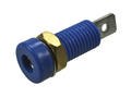 Banana socket; 4mm; 24.244.5; blue; 6,3mm connector; 29,5mm; 24A; 60V; zinc plated brass; ABS; Amass; RoHS