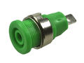 Banana socket; 4mm; 24.306.4; green; 4,8mm connector; 23,5m; 32A; 1kV; zinc plated brass; ABS; Amass; RoHS