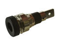 Banana socket; 4mm; 24.241.2; black; 4,8mm connector; 28mm; 24A; 60V; zinc plated brass; PA; Amass; RoHS