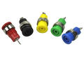 Banana socket; 4mm; 24.306.3; yellow; 4,8mm connector; 23,5m; 32A; 1kV; zinc plated brass; ABS; Amass; RoHS