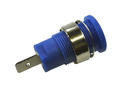 Banana socket; 4mm; 24.302.5; blue; safe; 6,3mm connector; 32mm; 32A; 1000V; nickel plated brass; PA; Amass; RoHS; 2.203