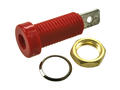 Banana socket; 4mm; 24.244.1; red; 6,3mm connector; 29,5mm; 24A; 60V; zinc plated brass; ABS; Amass; RoHS