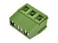 Terminal block; XY128VA-5.08-3P; AK128; 3 ways; R=5,08mm; 14,1mm; 15A; 250V; through hole; straight; lift type; square hole; slot screw; screw; horizontal; 2,5mm2; green; Xinya; RoHS