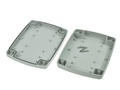 Enclosure; for display; Z124SJ-TM; ABS; 185mm; 145mm; 39mm; IP67; light gray; wiith cast gasket and brass bushing; Kradex; RoHS