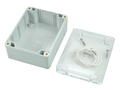 Enclosure; multipurpose; G212C; polycarbonate; 115mm; 90mm; 55mm; IP65; light gray; transparent lid; Gainta; RoHS