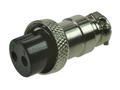 Socket; microphone; NC/2p-802; 2 ways; for cable; solder; 6A; 125V; IP55