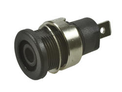 Banana socket; 4mm; 24.306.2; black; 4,8mm connector; 23,5m; 32A; 1kV; zinc plated brass; ABS; Amass; RoHS