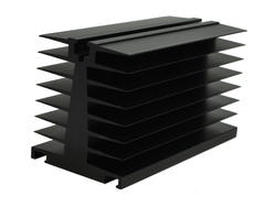 Radiator; SSRTH-140; do SSR 1-fazowych; z otworami; czerniony; 0,8K/W; 140mm; 70mm; 80mm