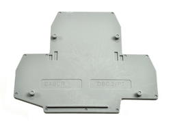 End cover; for DIN rail terminal blocks; DBC/PT/GR; grey; Cabur; RoHS