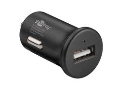 Ładowarka; samochodowa; CAR-QC3.0-45162; 5V DC; 2,4A; 15W; gniazdo USB typ A; 12V DC; szybkie ładowanie; kolor czarny; wtyk do zapalniczki samochodowej; bez kabla; Goobay; RoHS