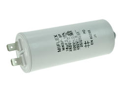 Capacitor; motor; I150V616K-B1; MKSP; 16uF; 450V AC; fi 35x83mm; 6,3mm connectors; screw with a nut; Miflex; RoHS