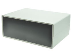 Enclosure; for instruments; desktop; G749; ABS; 225mm; 165mm; 90mm; light gray; black ABS ends; Gainta; RoHS