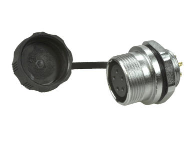 Socket; WF16K5ZM1; 5 ways; solder; 2,0mm2; for panel; 16mm; IP67; 10A; 500V; Weipu; RoHS