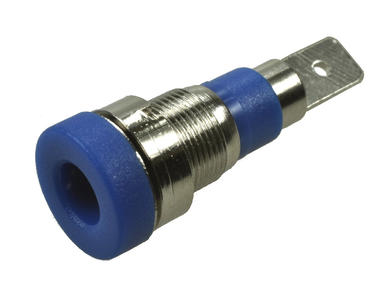 Banana socket; 4mm; 24.241.5; blue; 4,8mm connector; 28mm; 24A; 60V; zinc plated brass; PA; Amass; RoHS