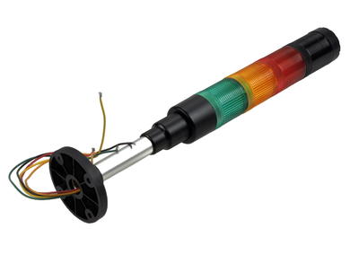Kolumna sygnalizacyjna; HBJD-40DW3RYG24B; światło ciągłe; z buzzerem przerywanym; 3 warstwy; czerwony; zielony; żółty; LED; 24V; AC/DC; z podstawą; Onpow; -25÷+55°C