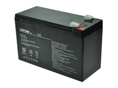 Akumulator; kwasowy bezobsługowy AGM; LP9-12; 12V; 9Ah; 151x65x94(101)mm; konektor 6,3 mm; VIPOW; 2,5kg