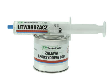 Epoxy filing compounds; zabezpieczający; epoxy; two-component; AGT-224; 100g+12g; liquid; insulation; metal case+syringe; AG Termopasty