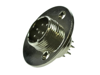 Plug; microphone; NC/9p; 9 ways; for panel with bracket; 16mm; solder; 4A; 125V; IP55