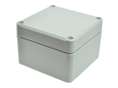 Enclosure; multipurpose; Z111SJ-TM; ABS; 82mm; 80mm; 55mm; IP67; light gray; hermetic; wiith cast gasket and brass bushing; Kradex; RoHS