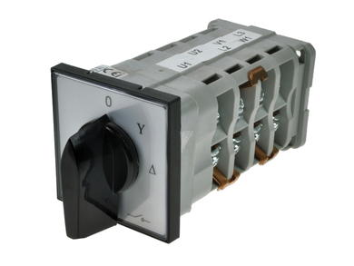 Switch; cam; rotary; ŁK40-4.8321-P03; 3 positions; ON-OFF-ON; 45°; bistable; na panel; 4 ways; 4 layers; screw; 40A; 400V AC; black; 10mm; IP65; 64x64mm; 77mm; Spamel; RoHS