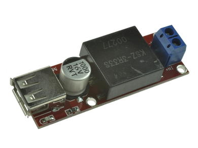 Extension module; step-down power inverter; A-PRZ7-24/5; 7÷24V; 5V; 4A; USB socket; screw