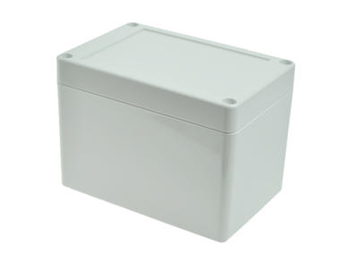 Enclosure; multipurpose; G2105; polycarbonate; 120mm; 80mm; 85mm; IP65; light gray; recessed area on cover; Gainta; RoHS