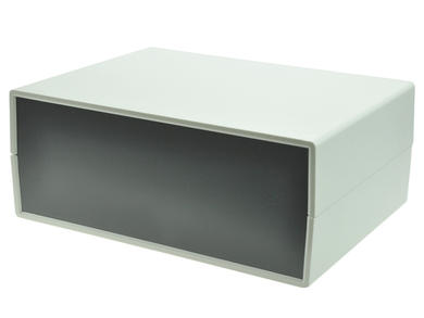 Enclosure; for instruments; desktop; G749; ABS; 225mm; 165mm; 90mm; light gray; black ABS ends; Gainta; RoHS