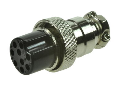 Socket; microphone; NC/9p; 9 ways; for cable; solder; 4A; 125V; IP55; Connectar; RoHS